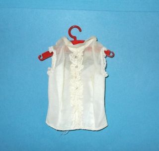 Vintage 20 " Madame Alexander Cissy Doll Tagged White Organdy Blouse W/lace 1950s