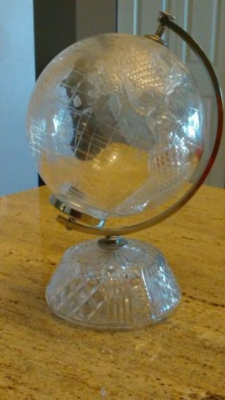 Gorgeous Waterford Crystal Globe - Rare - 11.  5 " Retired Stamped