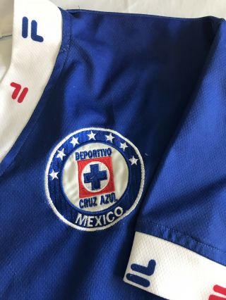 Vtg Cruz Azul Sz L Soccer jersey FILA vintage retro futbol mexico shirt 3