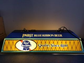 (vtg) Pabst Beer Pool Table Light Up Sign Game Room Man Cave Milwaukee Bar Rare