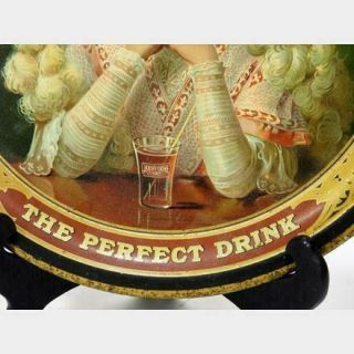 Vintage Circa 1910 Jersey Creme Soda The Perfect Drink Circle Tin Tray 3