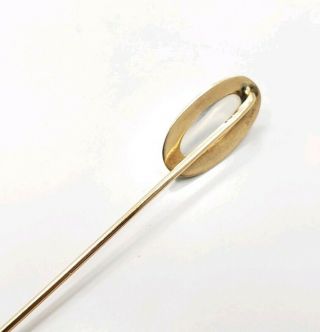 Vintage Mid Century 14k Yellow Gold Moonstone Stick Pin 4