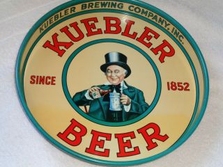 Vintage Kuebler Brewing Beer " Green Kuebler Man " Tray