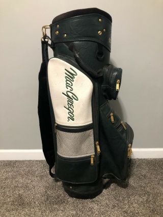 Vintage Macgregor Tourney Cart Golf Bag Green/white