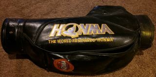 Ultra Rare Vintage Old Honma Black Golfbag Golf Cart Bag W/ Honma Stitched