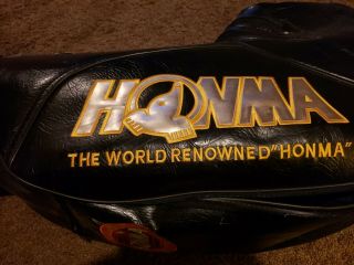 Ultra Rare Vintage Old Honma Black Golfbag Golf Cart Bag w/ Honma Stitched 2