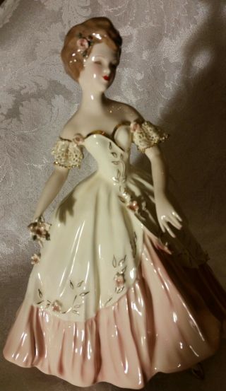 Extremely Rare Florence Ceramics Figurine Carol in Pink 8