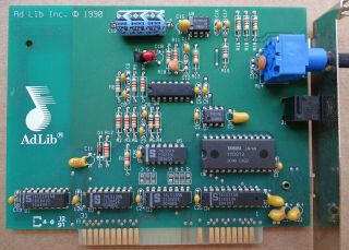 Rare 8 - Bit Adlib Music Synthesizer Card Pc Isa Opl2 Sound Yamaha Ym3812,  1990
