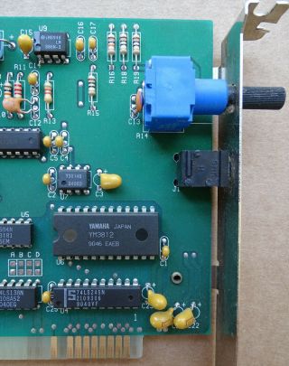 RARE 8 - bit AdLib music synthesizer card PC ISA OPL2 sound Yamaha YM3812,  1990 3