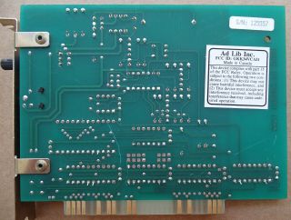 RARE 8 - bit AdLib music synthesizer card PC ISA OPL2 sound Yamaha YM3812,  1990 9