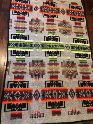 Vtg Pendleton Beaver State Chief Joseph Wool Camp Blanket 45x71” Native USA Made 2