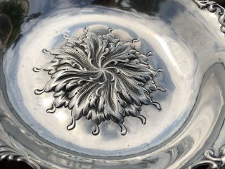 Vintage Gorham Sterling Silver Serving Bowl Repousse 489 M Monogrammed MLP 3