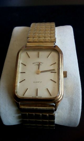 VINTAGE GENTS G.  P.  ROTARY QUARTZ BRACELET WATCH.  BATTERY IMMACULATE 2