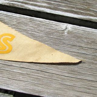 Green Bay Packers Pennant Vintage Gold Beige 11 Inch X 30 Inch 1950s Mid Century 6