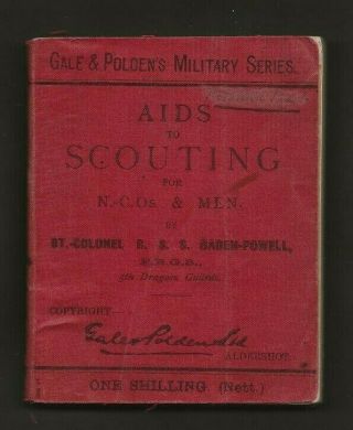 1899 - Boy Scout Book - Aids To Scouting - Baden Powell - 1st Edition - Rare