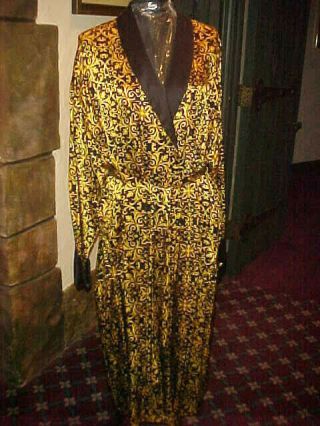 Nwt Rare Unisex Vintage Creme De Silk Designer Silk Luxury Robe Last 48 " Long M.