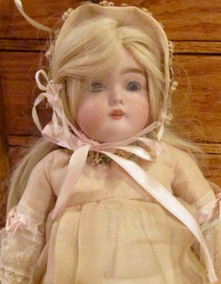 Antique 13 " German Bisque Kestner 152 Cabinet Sized 13 " Doll,  Perfect