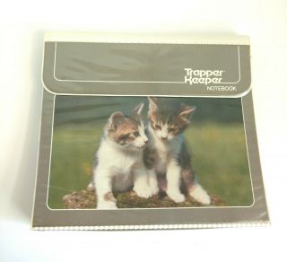 Mead Trapper Keeper Kittens With 3 Folders Vintage Euc Cat