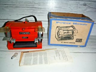 Vintage Manning - Bowman Bench Grinder 4 - 1/2 " 3500 Rpm Model 715001