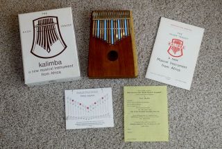 Vintage 17 Note Hugh Tracey Kalimba African Thumb Piano W/ Box & Instructions