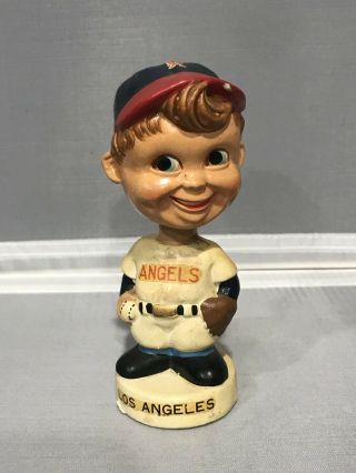 Vintage Rare 1960s Los Angeles Angels Bobblehead Nodder W/ White Base
