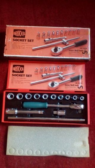 Britool Na348w 1/2 Drive Vintage Metric Socket Set