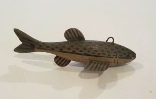 American 6.  25 " Painted Wood Weighted Spearing Decoy Ice Fishing Lure (11)