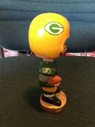 Green Bay Packers Bobble Head 1960s Vintage NFL Football Nodder Japan Gold Base 3