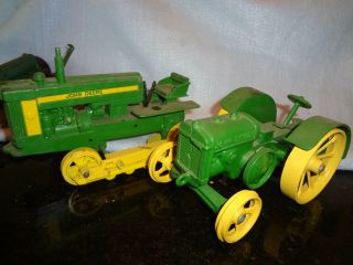 Vintage John Deere Tractors,  Steel Wheels & Jd Crawler,  Two For One,  Old