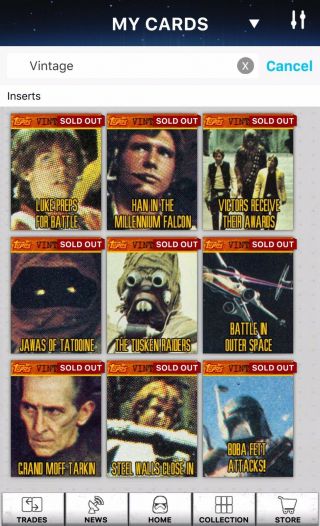 Topps Star Wars Card Trader Complete Vintage Series 1 Set & Awards
