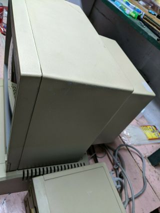 Vintage Apple IIe Computer with Monitor and 2 Floppy Drives - and 12