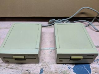 Vintage Apple IIe Computer with Monitor and 2 Floppy Drives - and 6