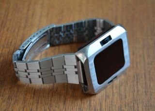 Vintage LED watch Synchronar / Sunwatch MK2 satainless steel top 6