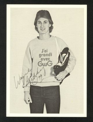 Wayne Gretzky Hof Oilers Rare 1979 Gwg Jeans 5x7 Vintage Hockey Photo Promo Card