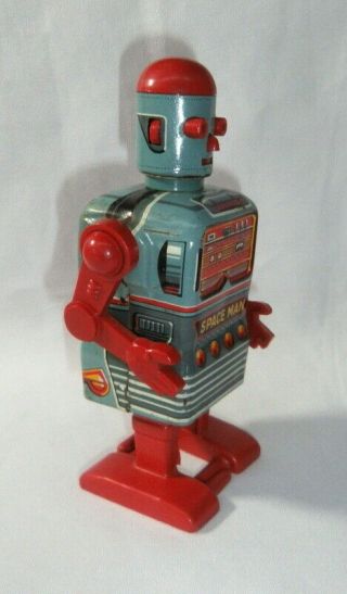 VINTAGE ROBOT SPACE MAN MECHANICAL WALKING LINEMAR JAPAN 1960s 3