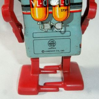 VINTAGE ROBOT SPACE MAN MECHANICAL WALKING LINEMAR JAPAN 1960s 7