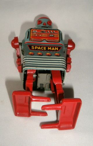 VINTAGE ROBOT SPACE MAN MECHANICAL WALKING LINEMAR JAPAN 1960s 8