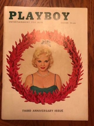 1956 Vintage Playboy Magazines,  Set Of 5,  With Centerfolds Intact