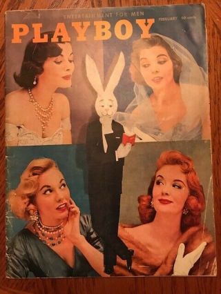 1956 Vintage Playboy Magazines,  Set of 5,  With Centerfolds Intact 5