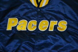 VTG OG Indiana Pacers Starter Satin Jacket XL 90s Flo - Jo Miller Era Fire 2