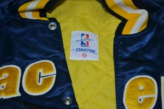 VTG OG Indiana Pacers Starter Satin Jacket XL 90s Flo - Jo Miller Era Fire 6