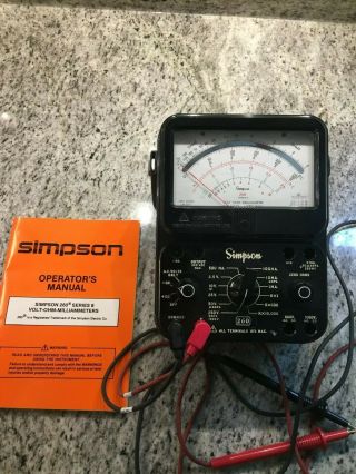 Simpson 260 Series 8 Volt Ohm Milliammeter Multimeter Battery Cover Missing