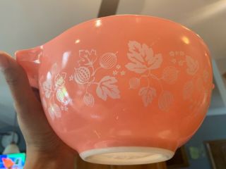 HTF entire line of Pyrex pink/white gooseberry vintage bakeware w/lids 10