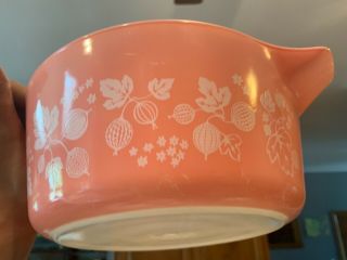 HTF entire line of Pyrex pink/white gooseberry vintage bakeware w/lids 11
