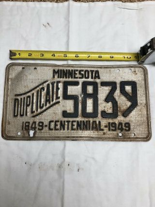 1849 - 1949 Minnesota Bicentennial Aluminum Vintage Duplicate