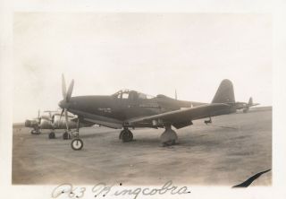 1944 Usaaf Atc 7th Fs Bismark Nd Fighter Airplane Photo 7 Bell P - 63 Kingcobra