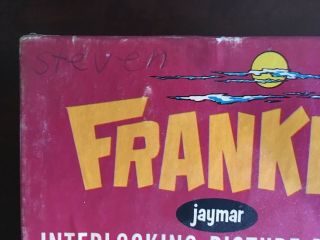 Vintage 1960 ' s Jaymar Frankenstein Werewolf puzzle complete 5