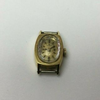 Bucherer Vintage 18k 750 Yellow Gold Ladies Watch Runs
