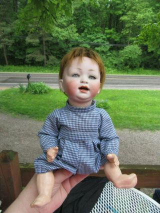 Antique 12 " Louis Wolf & Company Bisque Baby Doll 152 Lw & Co Character
