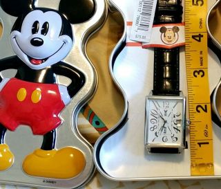 Disney Beautifull Vintage Clock Face Calander Mickey Mouse Watch.  in Tin 4